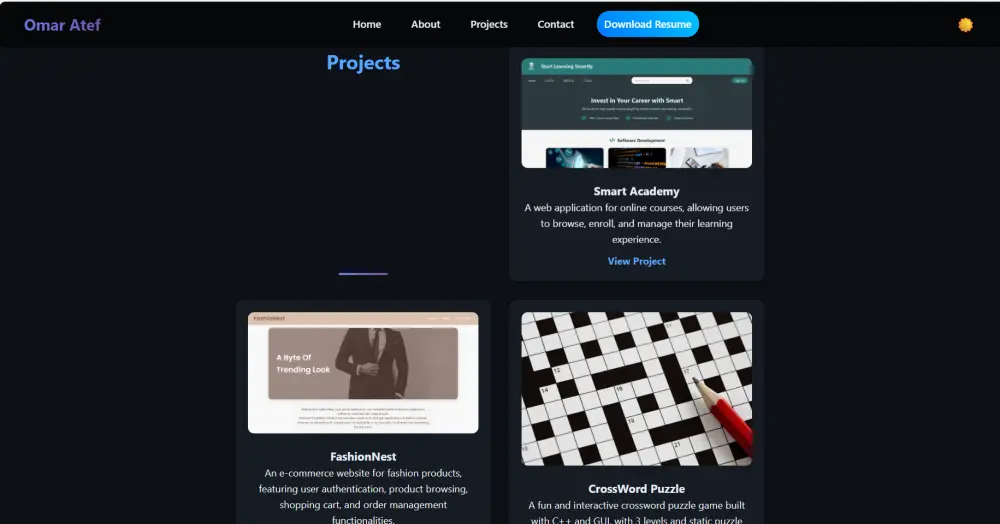تصميم بورتوفليو جذاب واحترافي متجاوب علي الموبايل والكمبيوتر