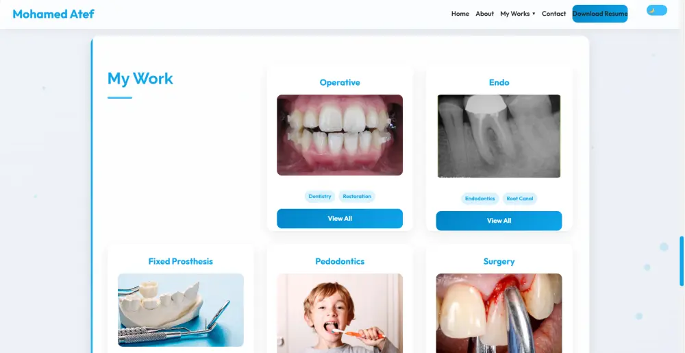 تصميم بورتوفليو جذاب واحترافي متجاوب علي الموبايل والكمبيوتر
