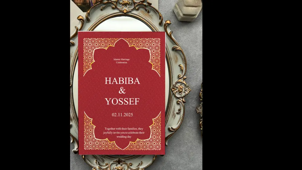 تصميم مخصص بالكامل يعكس هوية الزفاف وأجواءه.