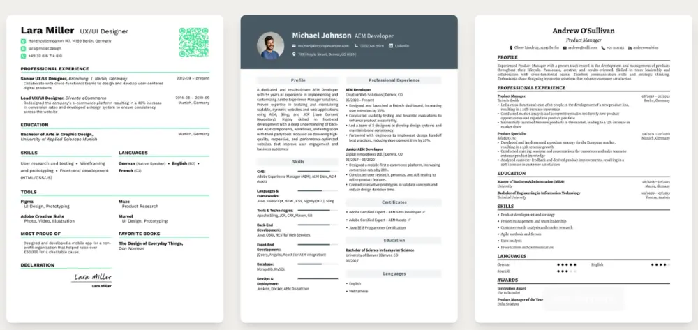 إنشاء سيرة ذاتية احترافية بنظام ATS
