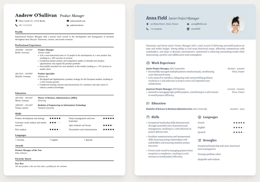 إنشاء سيرة ذاتية احترافية بنظام ATS
