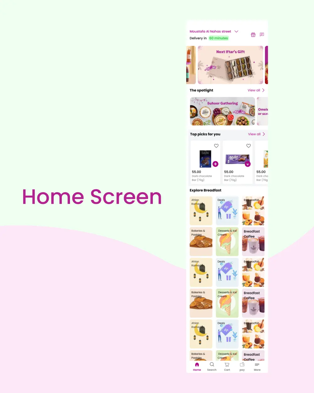 تصميم شاشة UI/UX احترافية لتطبيق موبايل أو موقع