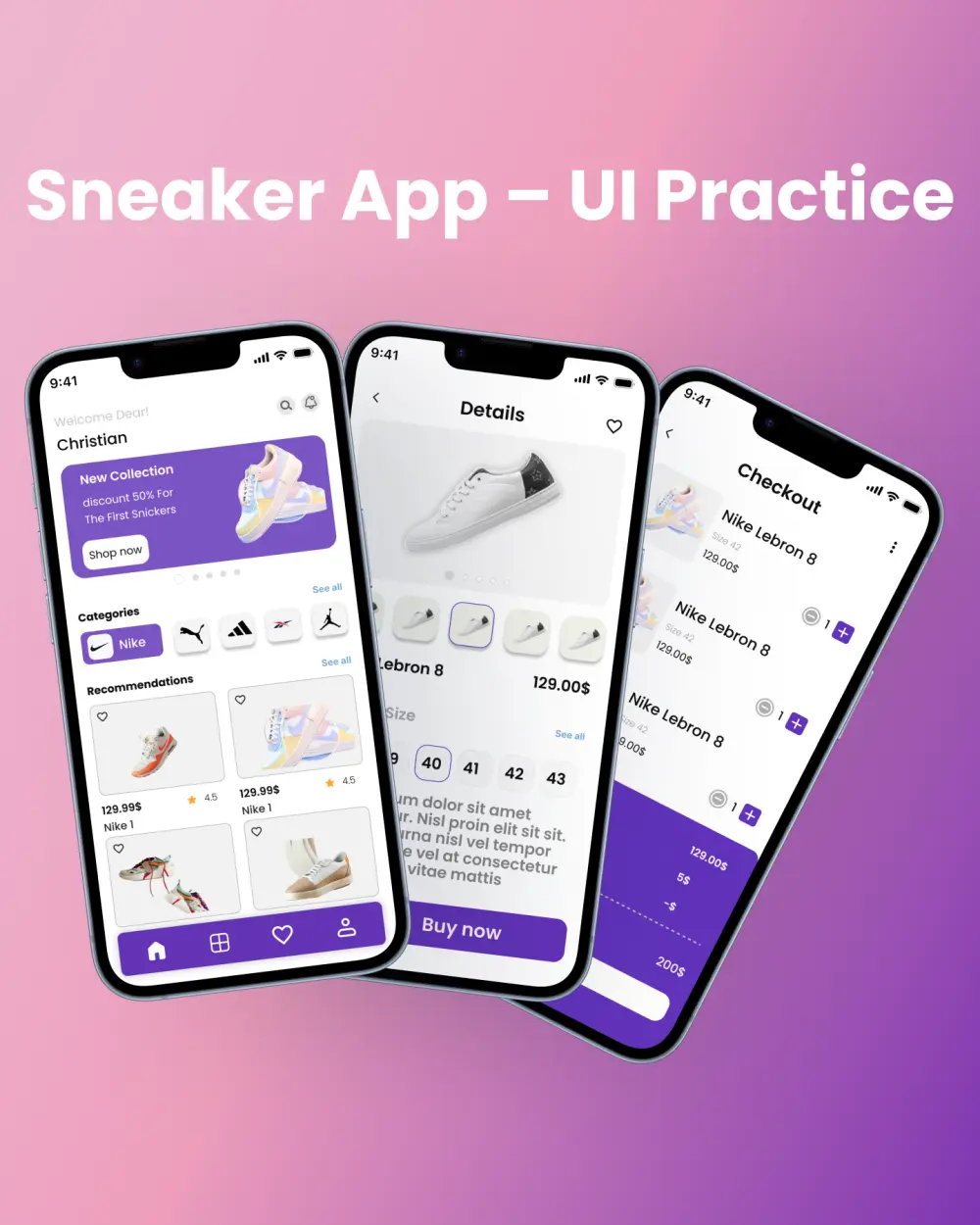 تصميم شاشة UI/UX احترافية لتطبيق موبايل أو موقع