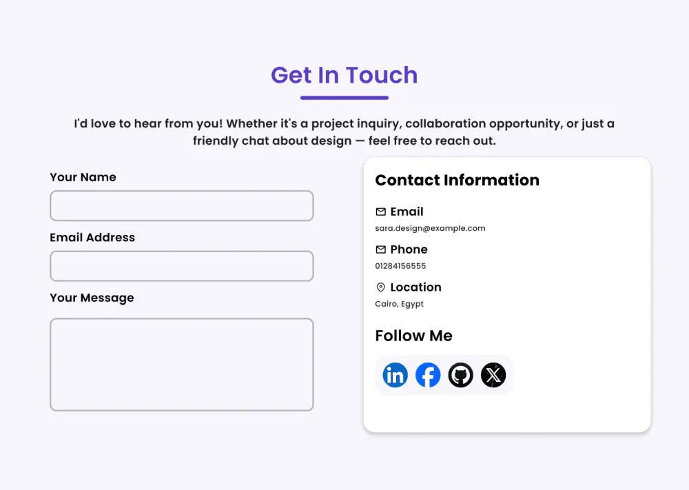 سأصمم لك بورتفوليو احترافي يبرز مهاراتك وأعمالك بطريقة جذّاب