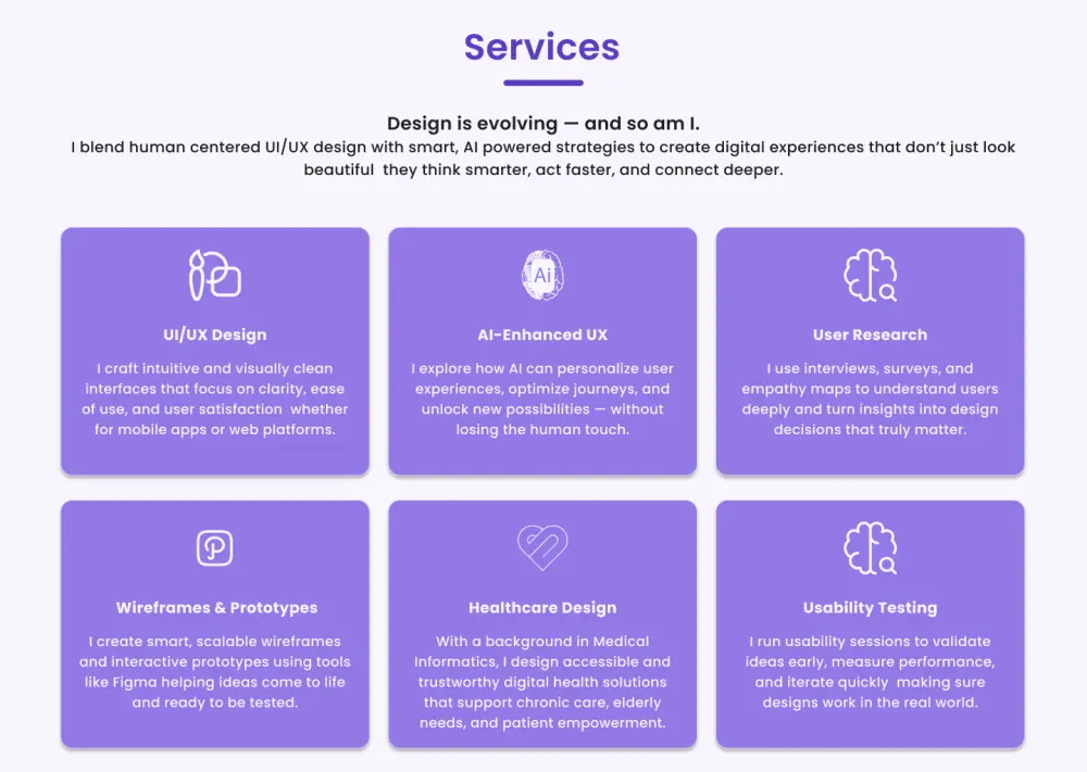 سأصمم لك بورتفوليو احترافي يبرز مهاراتك وأعمالك بطريقة جذّاب