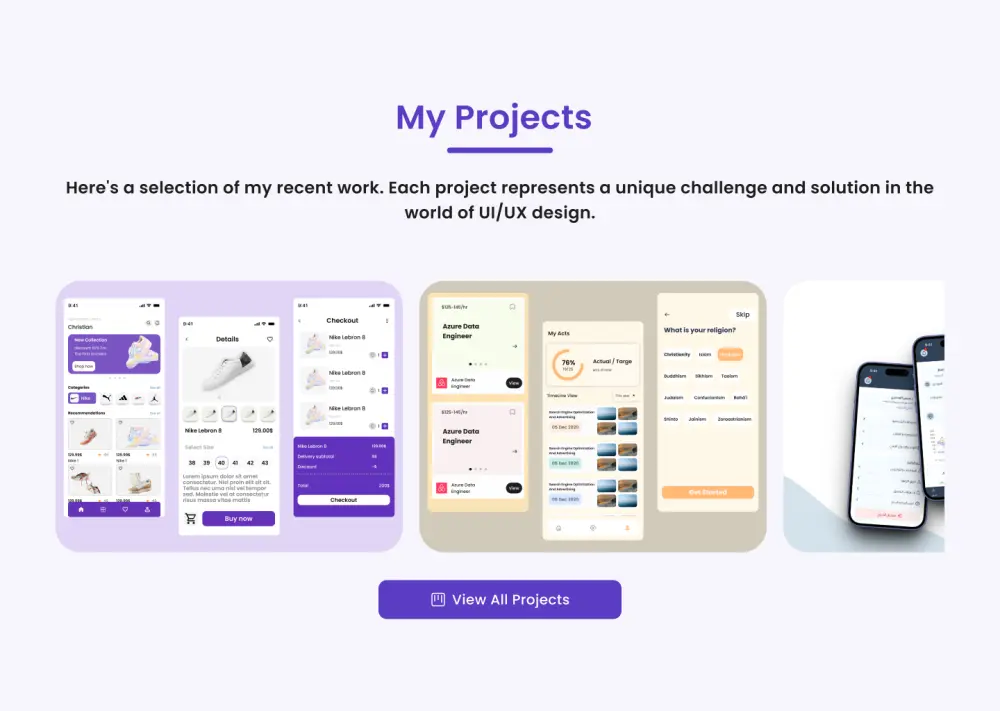 سأصمم لك بورتفوليو احترافي يبرز مهاراتك وأعمالك بطريقة جذّاب