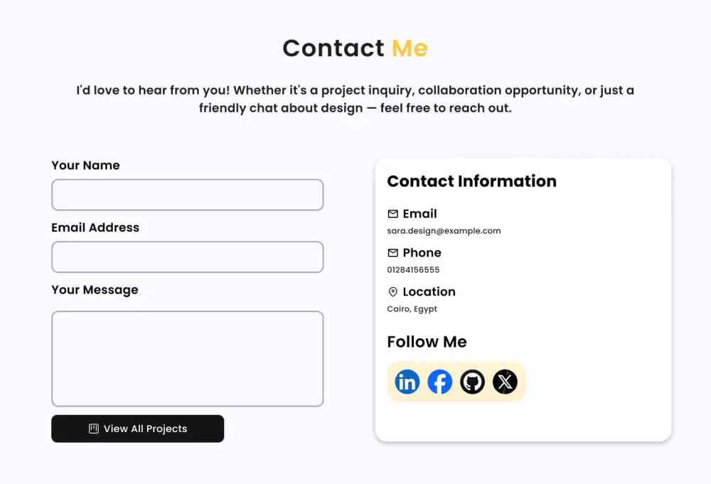 سأصمم لك بورتفوليو احترافي يبرز مهاراتك وأعمالك بطريقة جذّاب