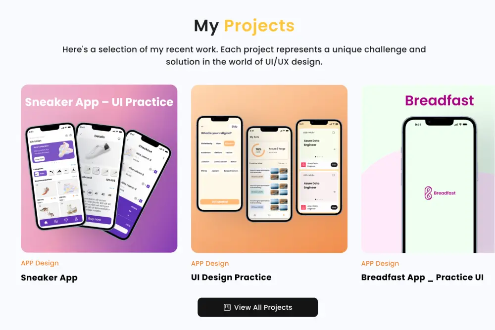 سأصمم لك بورتفوليو احترافي يبرز مهاراتك وأعمالك بطريقة جذّاب