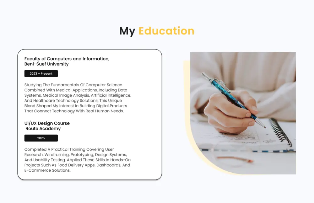 سأصمم لك بورتفوليو احترافي يبرز مهاراتك وأعمالك بطريقة جذّاب