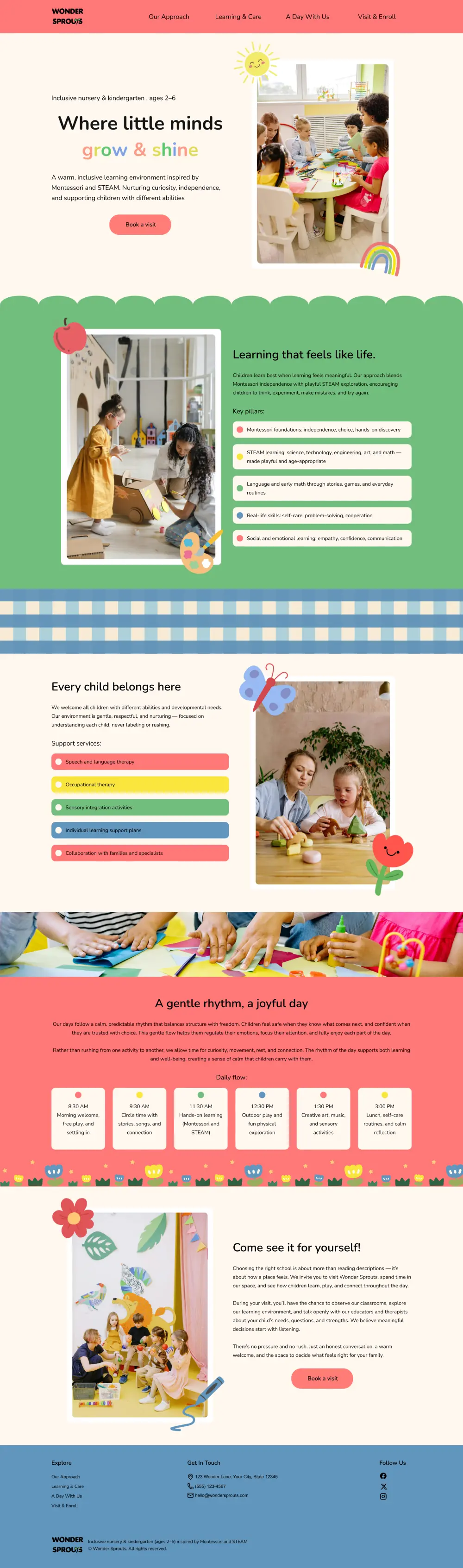 تصميم صفحة هبوط Landing Page بهوية مبهجة