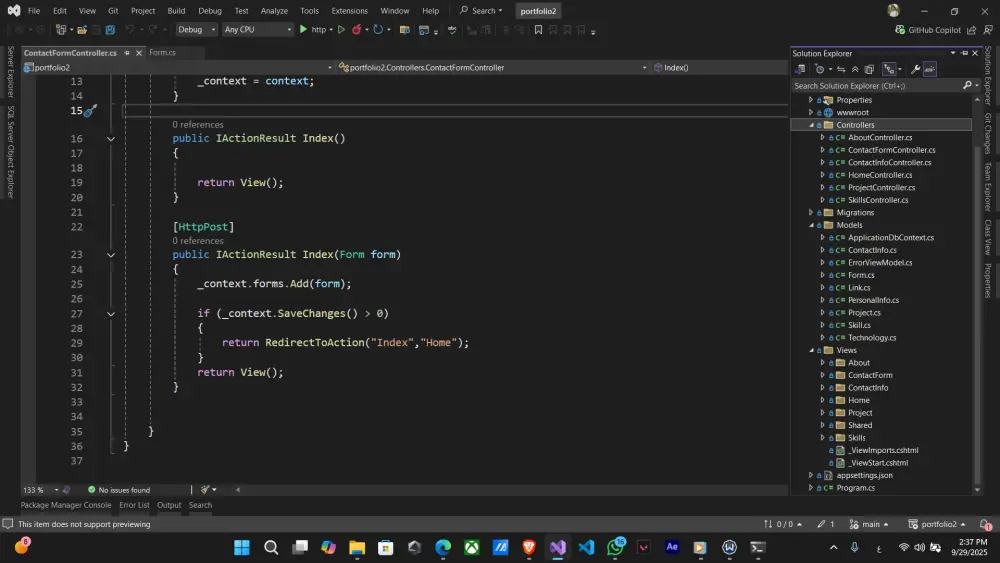 موقع شخصي لعرض الاعمال والمهارات الشخصية portfolio