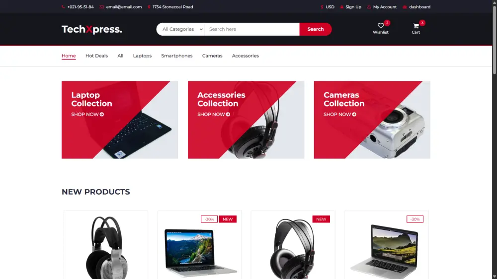 منصة لبيع البضائع الالكترونية E-commerce platform