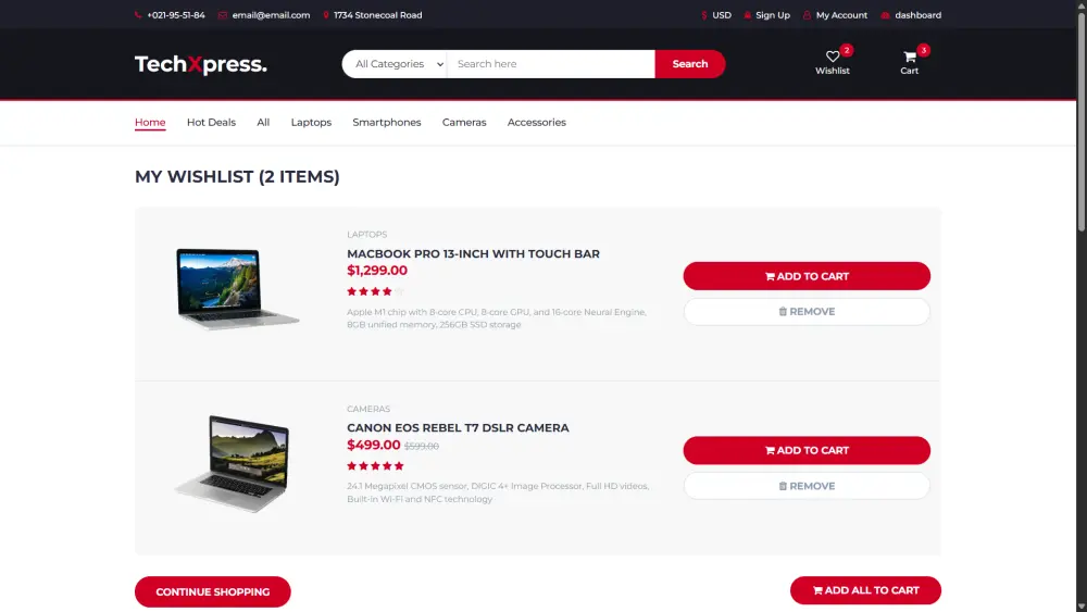 منصة لبيع البضائع الالكترونية E-commerce platform