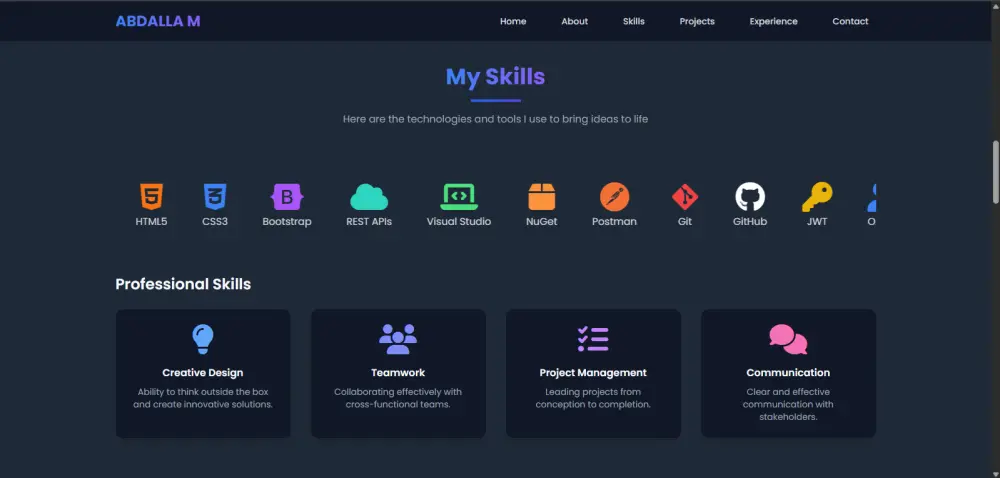 تصميم portfolio احترافي بتقنيات حديثة لعرض مهاراتك بشكل مميز