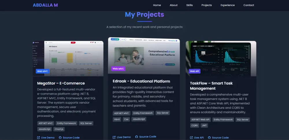 تصميم portfolio احترافي بتقنيات حديثة لعرض مهاراتك بشكل مميز