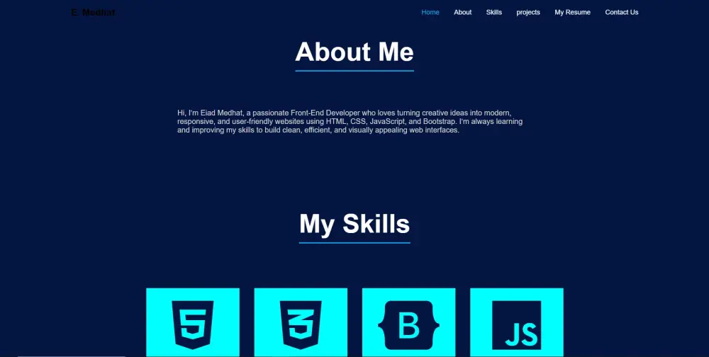 سأصمم لك بورتفوليو احترافي ومتجاوب باستخدام HTML وCSS وBoots