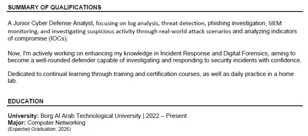كتابة سيرة ذاتية احترافية Professional CV توافق نظام ATS