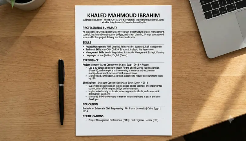 كتابة وتصميم CV احترافي متوافق مع ATS بأي لغه تريد