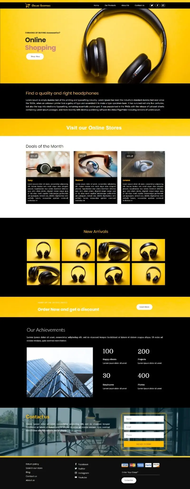 تصميم او عمل صفحة ويب (صفحة هبوط landing page )  متوافقة مع جميع الاجهزة