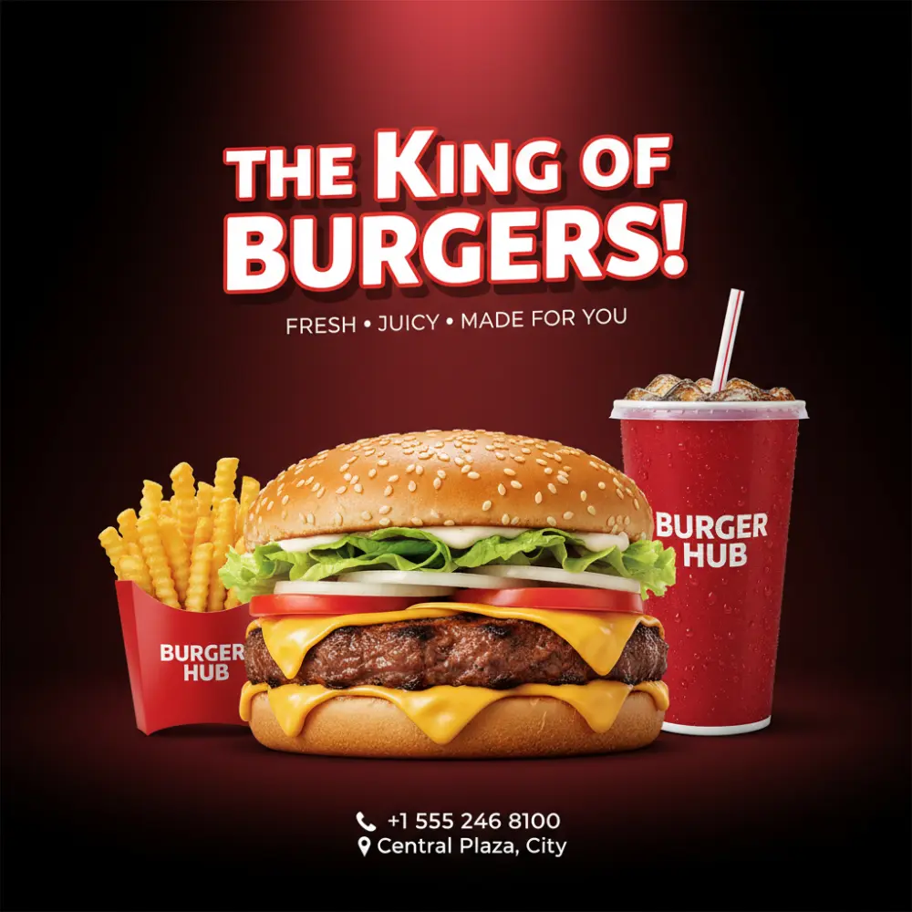 تصميم إعلانات سوشيال ميديا احترافية للمطاعم والكافيهات