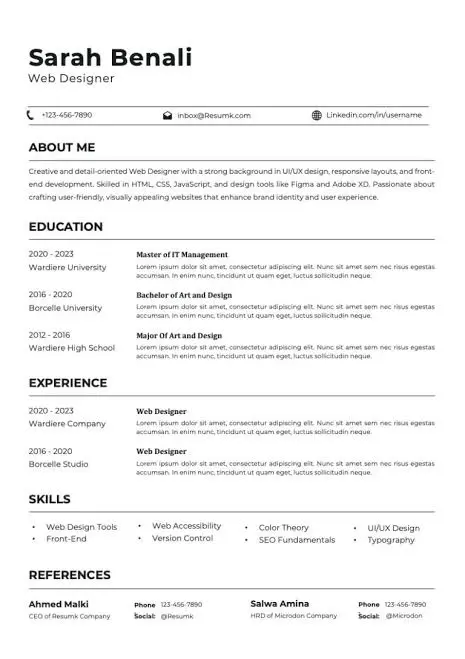 كتابة سيرة ذاتية احترافية ومنسقة تساعدك في الحصول على فرص عمل مميزة.