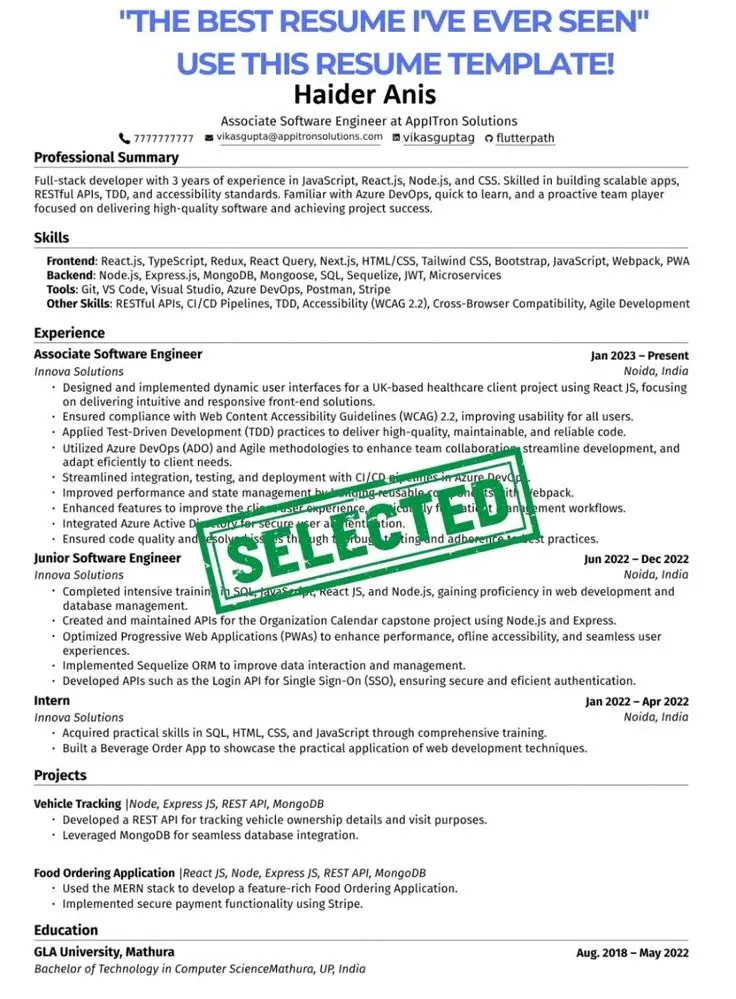 تصميم سيرة ذاتية احترافية مطابقة لأنظمة الـ ATS لجذب أصحاب العمل