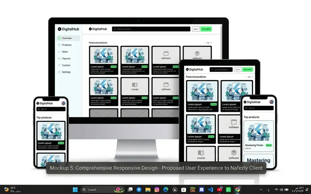 انشائ موقع ويب (تجاري لعرض المنتجات وبيعها) باستخدام html css js صفحه هبوط landing