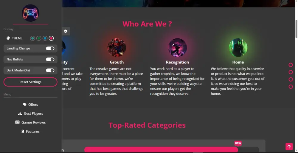 إنشاء صفحة هبوط باستخدام HTML, CSS, JavaScript