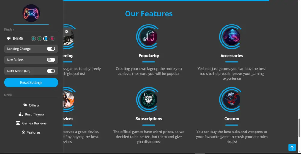 إنشاء صفحة هبوط باستخدام HTML, CSS, JavaScript