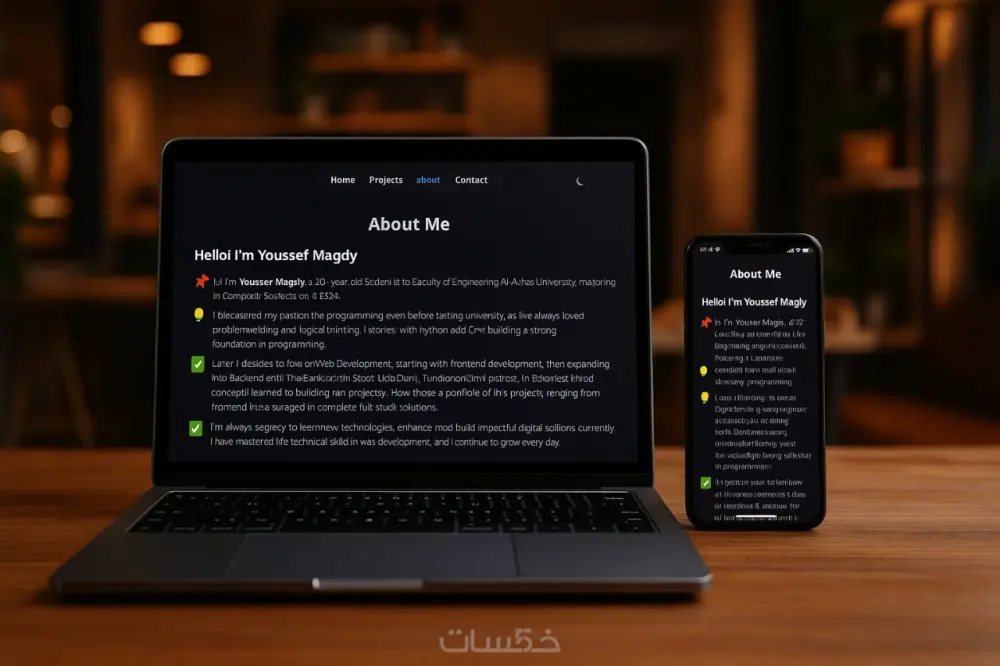 إنشاء موقع ويب كامل احترافي (شخصي / شركة / بورتفوليو)