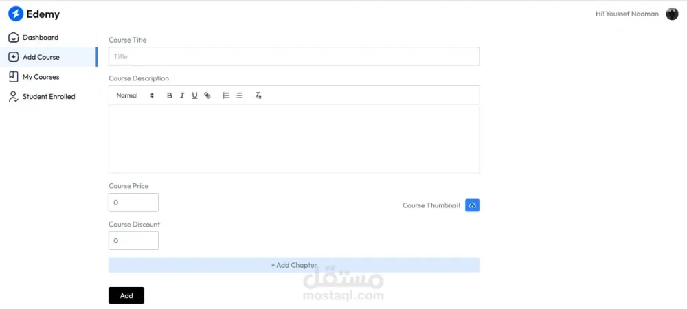 تطوير منصة ويب كاملة متجر إلكتروني، نظام تعليمي، مدونة