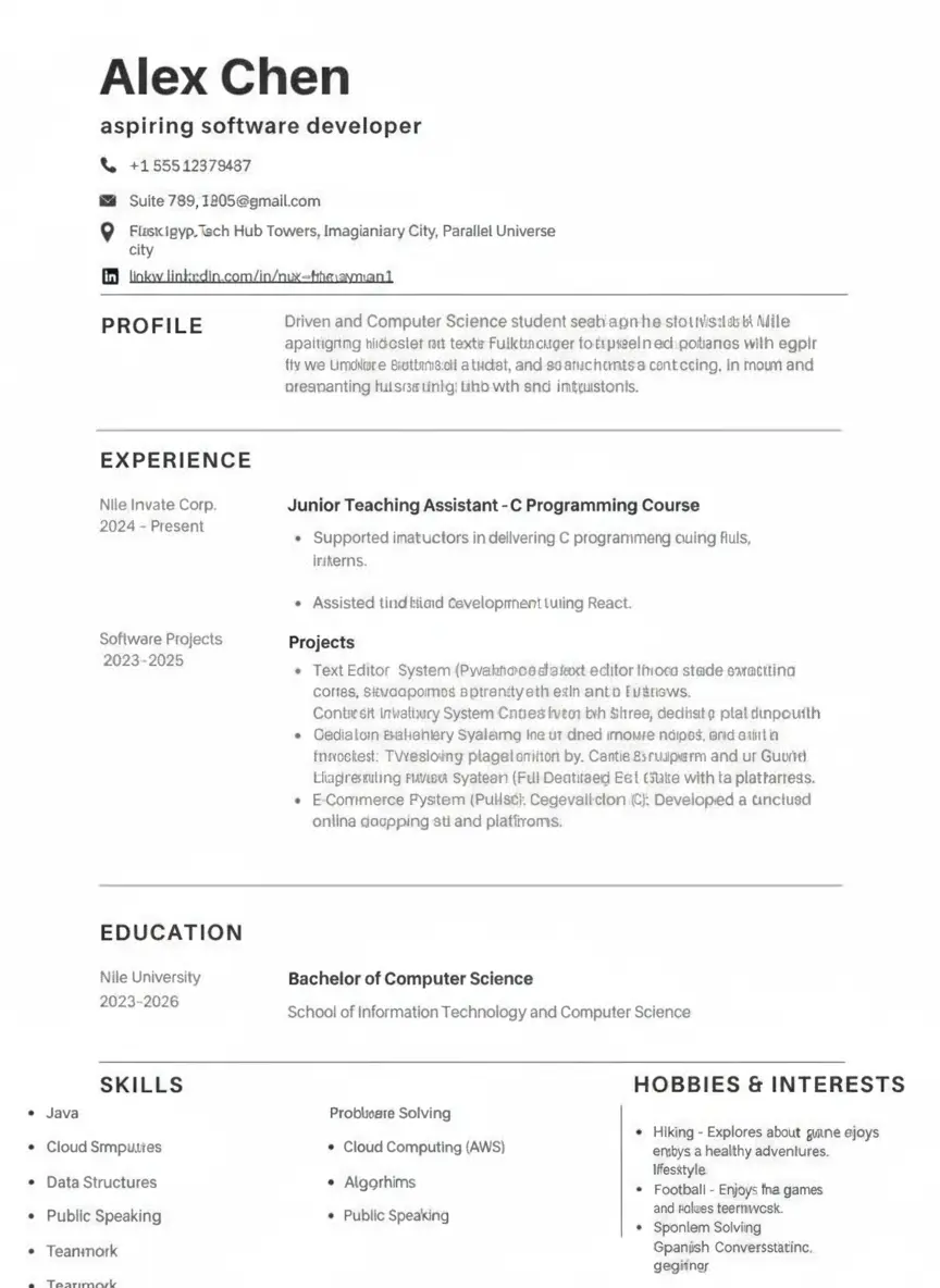 تصميم سير ذاتية احترافية بالعربية والإنجليزية