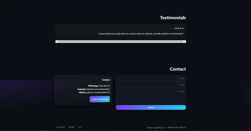 تصميم وإنشاء موقع Portfolio احترافي لعرض أعمالك ومشاريعك