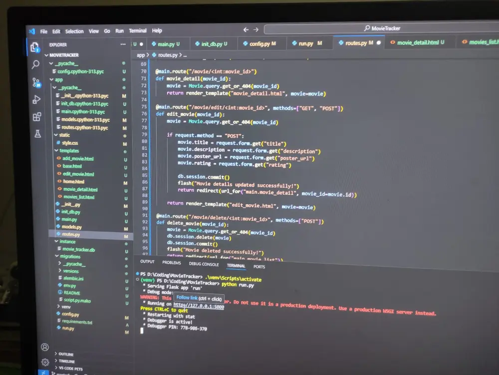 برمجة تطبيقات ويب أو سكريبتات باك إند باستخدام Python وFlask وPostgreSQL