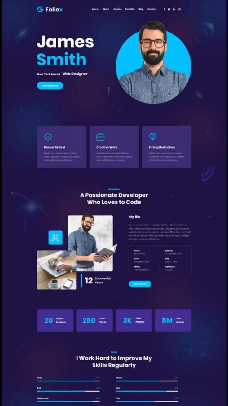 تصميم بورتفوليو احترافي يُبرز أعمالك ويعكس هويتك