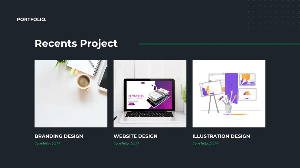 تصميم بورتفوليو احترافي مميز لعرض أعمالك وهويتك الشخصية