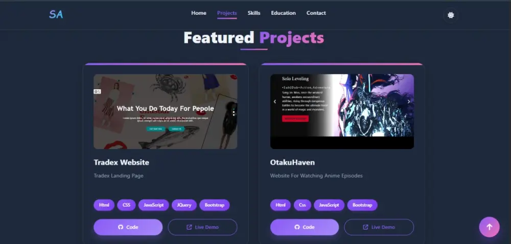 تصميم موقع شخصي (Portfolio) مميز للتعريف بك وعرض أعمالك