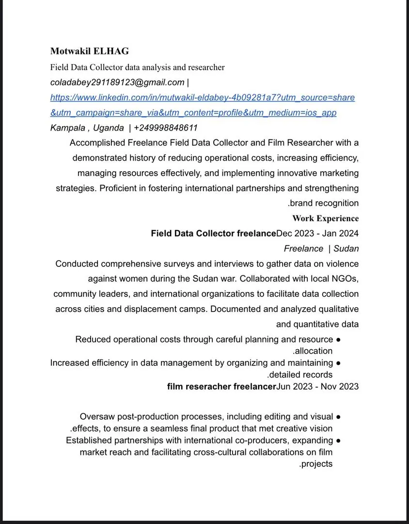 انشاء سيرة ذاتية cv متوافق مع نظام ATS وانشاء PORTOFALIO