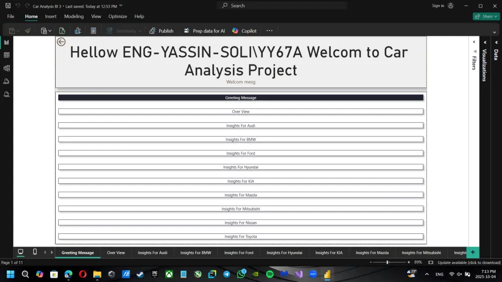 تحليل بيانات باستخدام Power BI
