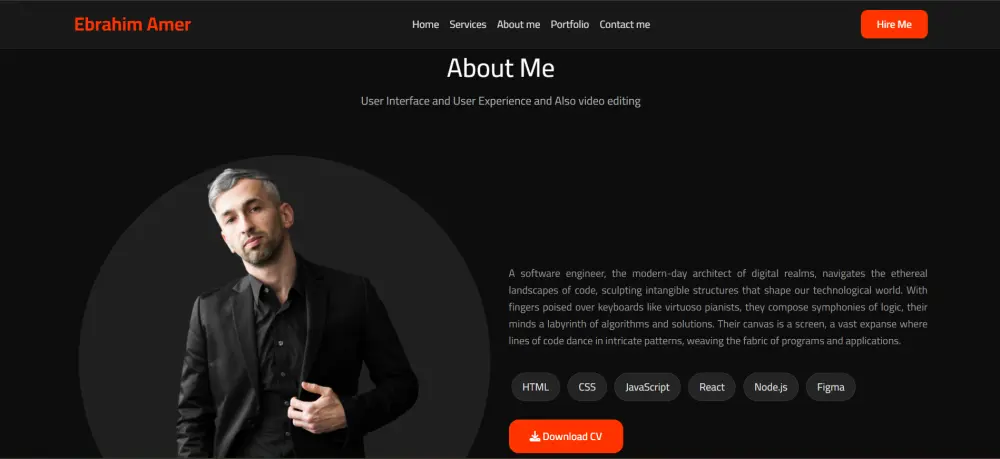 إنشاء موقع شخصى تعريفى Portfolio