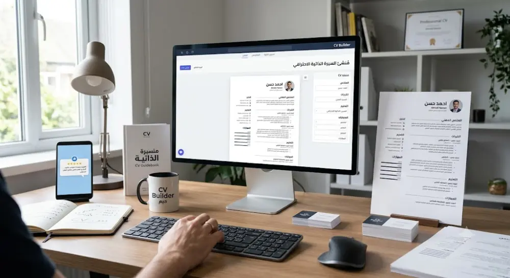 تصميم وبناء سيرة ذاتية احترافية باللغتين العربية والإنجليزية