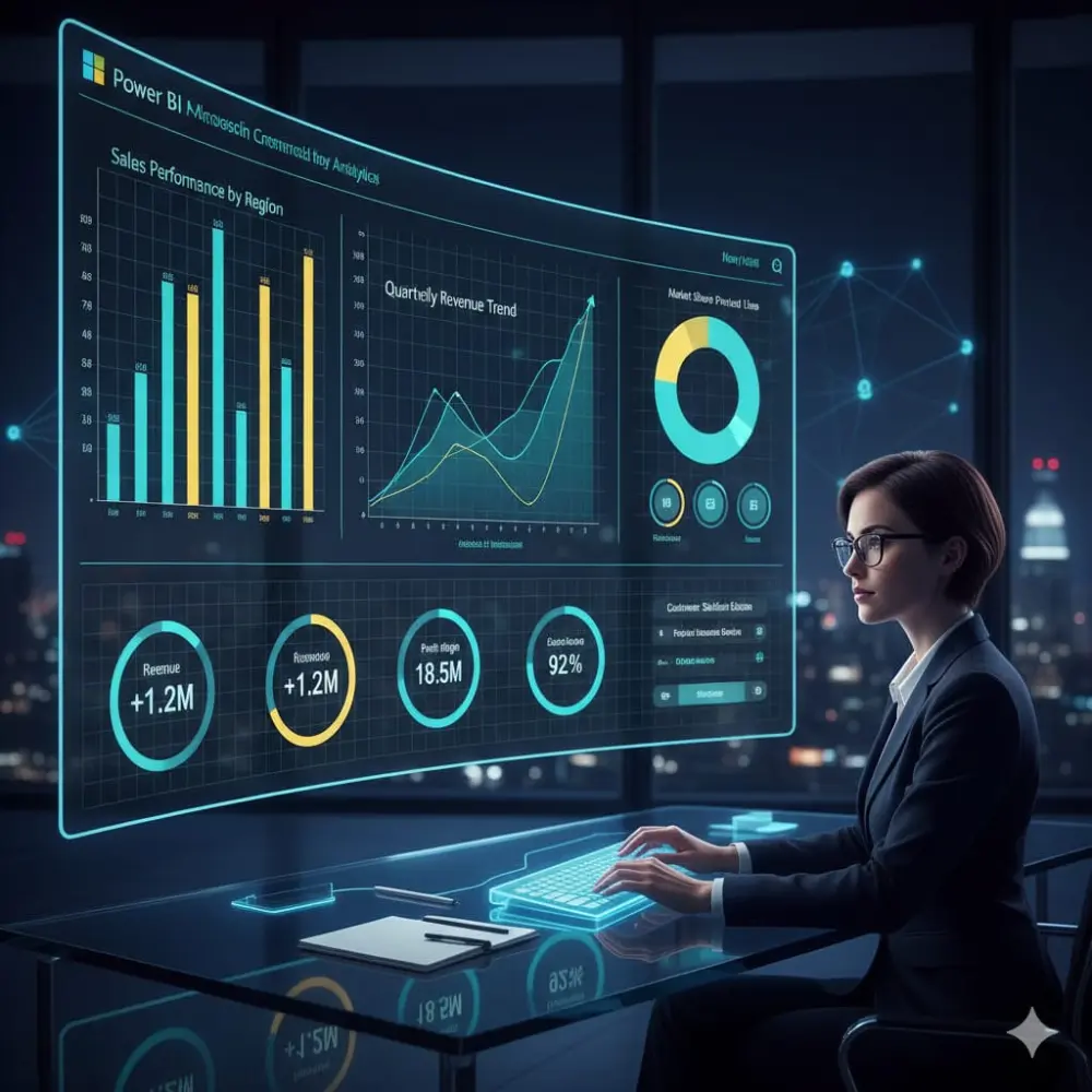 تحليل وتنظيم البيانات وتصميم لوحة تحكم تفاعلية بـ Power BI