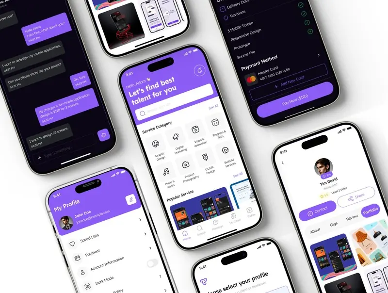 تصميم واجهات وتجربة مستخدم UI/UX عصرية لتطبيقاتك ومواقعك