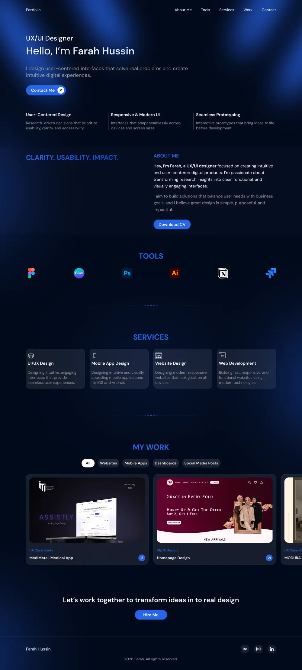 تصميم Portfolio شخصي احترافي يبرز مهاراتك ويجذب العملاء