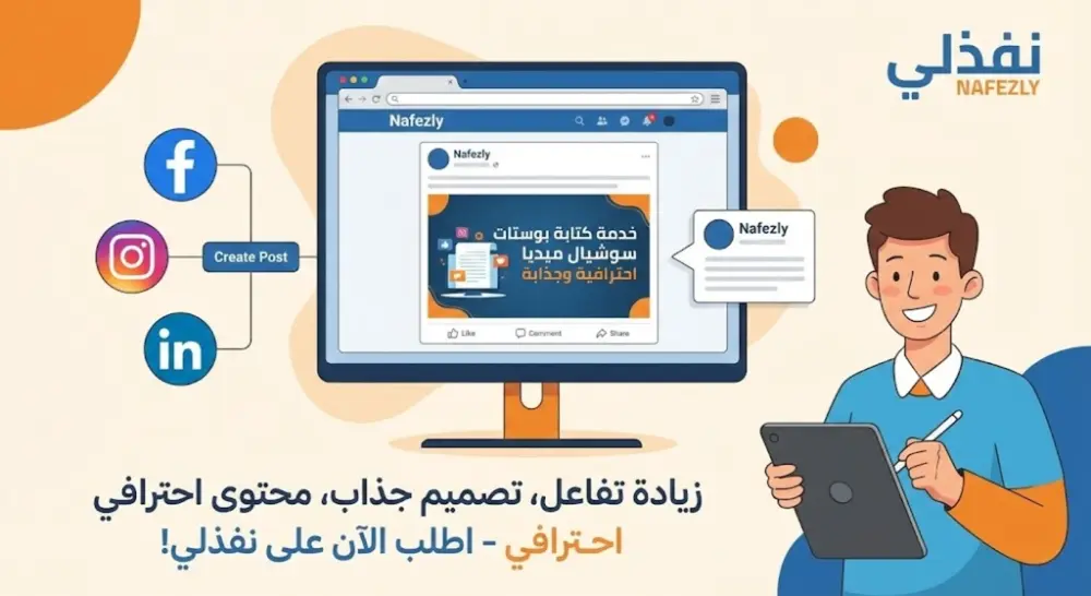 كتابة بوستات سوشيال ميديا احترافية وجذابة لصفحتك (فيسبوك – إنستغرام – لينكدإن)