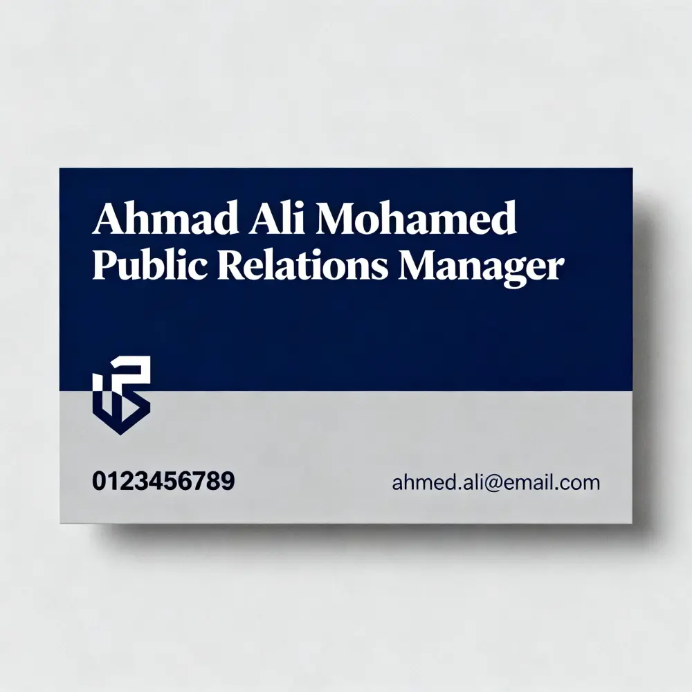 تصميم بيزنيس كارد بطريقه احترافيه