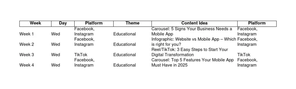 هل تواجه صعوبة في تنظيم منشوراتك على السوشيال ميديا؟ هل تنشر بدون خطة واضحة مما يقلل من التفاعل مع جمهورك؟ الحل هو خطة محتوى شهرية مدروسة تساعدك على النشر بانتظام وتحقيق نتائج ملموسةاقدمها لك مريم عيد بشكل احترافي