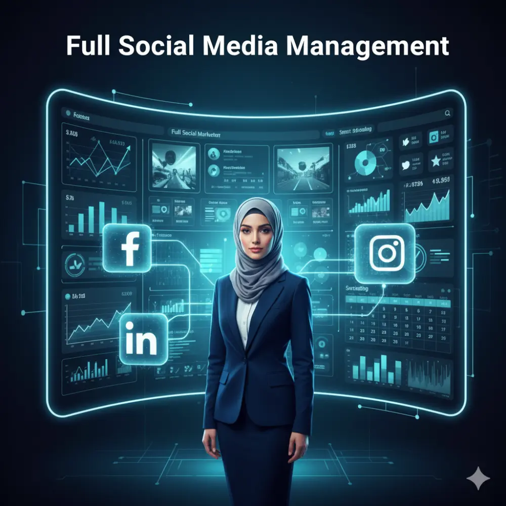الإدارة الكاملة لحسابات السوشيال ميديا (Full Social Media Management)