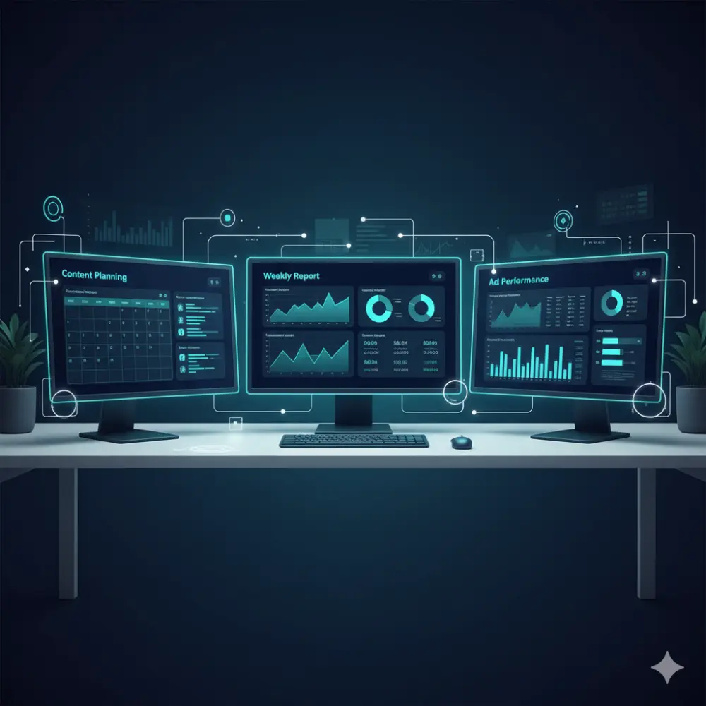 الإدارة الكاملة لحسابات السوشيال ميديا (Full Social Media Management)