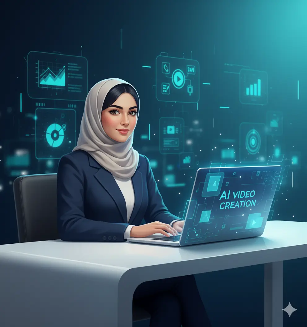 إنشاء فيديو احترافي باستخدام الذكاء الاصطناعي بأسلوب مخصص لعملك